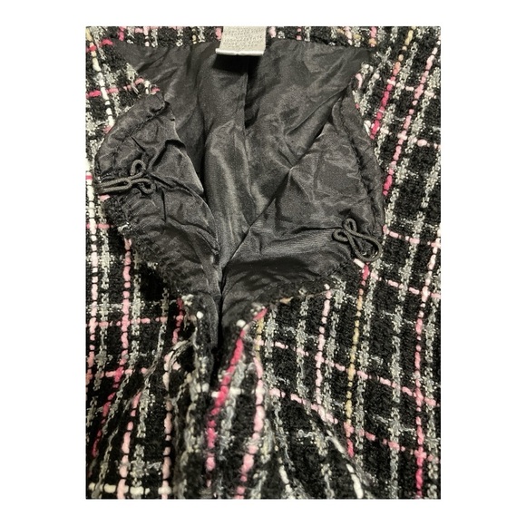 Chico's Tweed Fringe Blazer, Black Lining, with Two Front Pockets - Picture 10 of 12